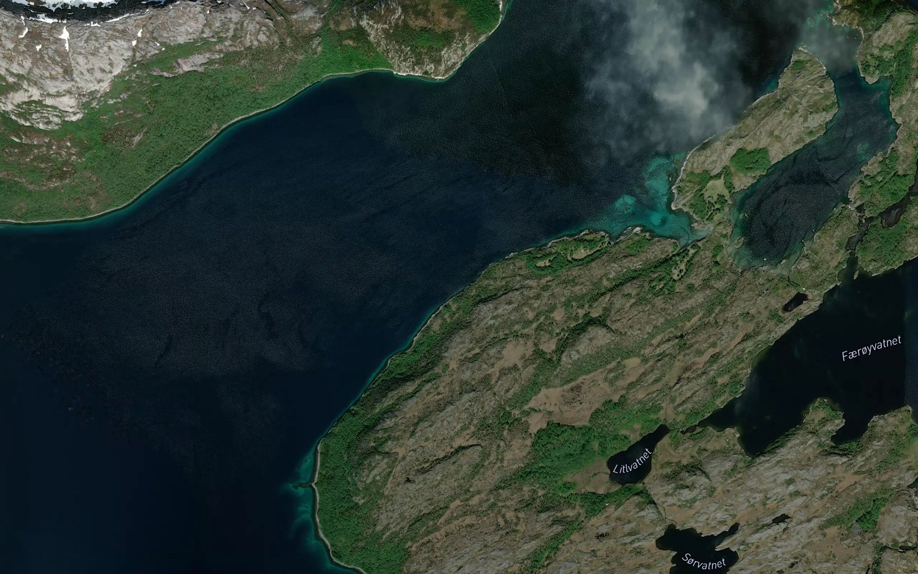 Satellite map of the Skavvika