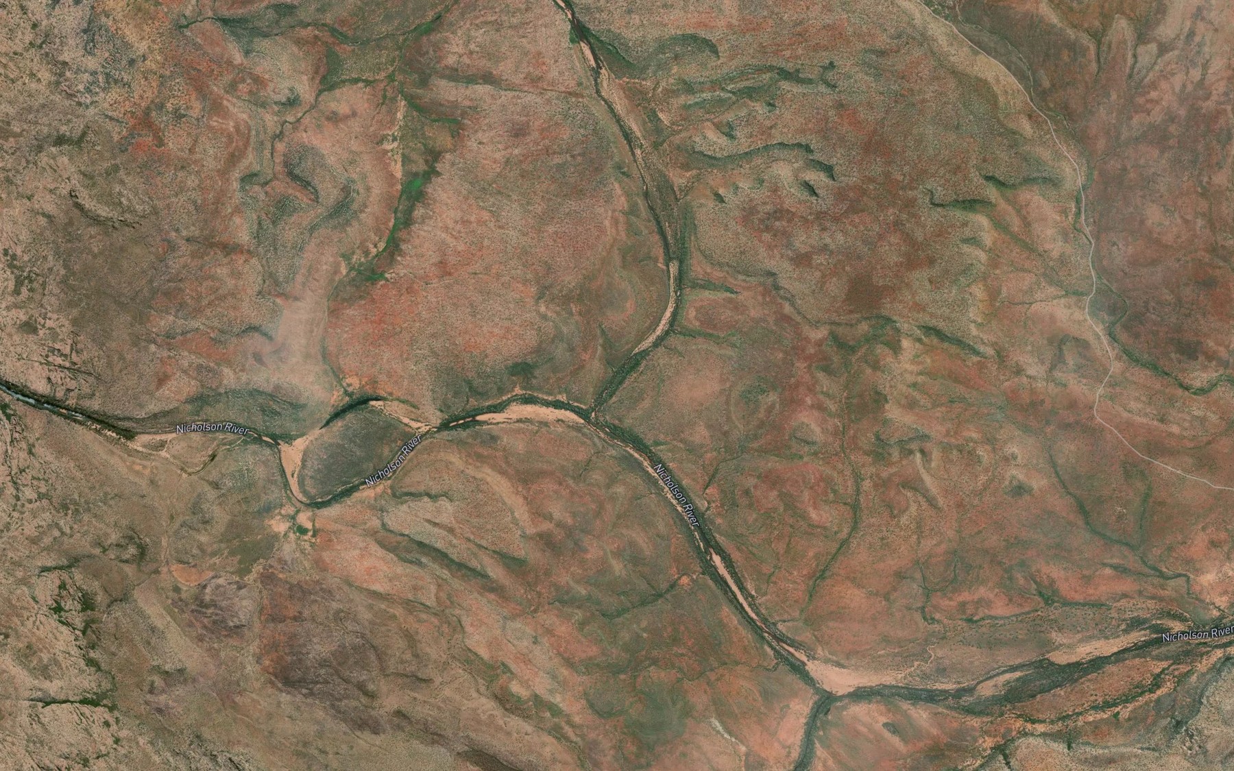 Satellite map of the Pandanus Creek
