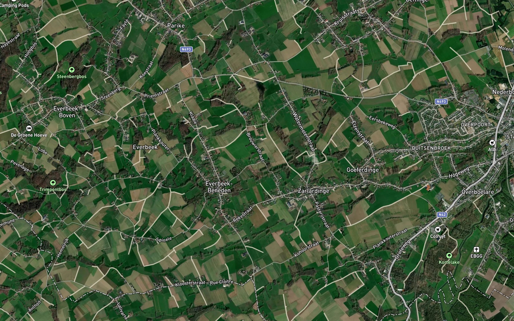 Satellite map of the Gerrebroekbeek