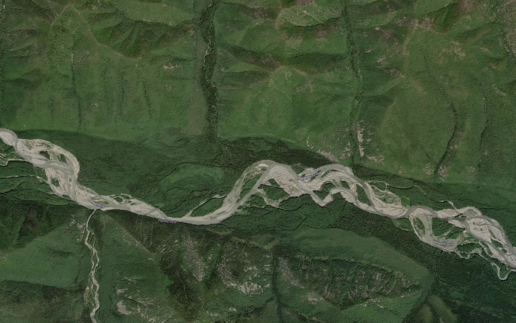Satellite map of the Kamuruk