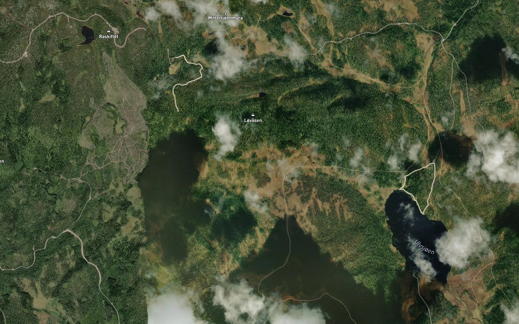 Satellite map of the Lauvasbekken