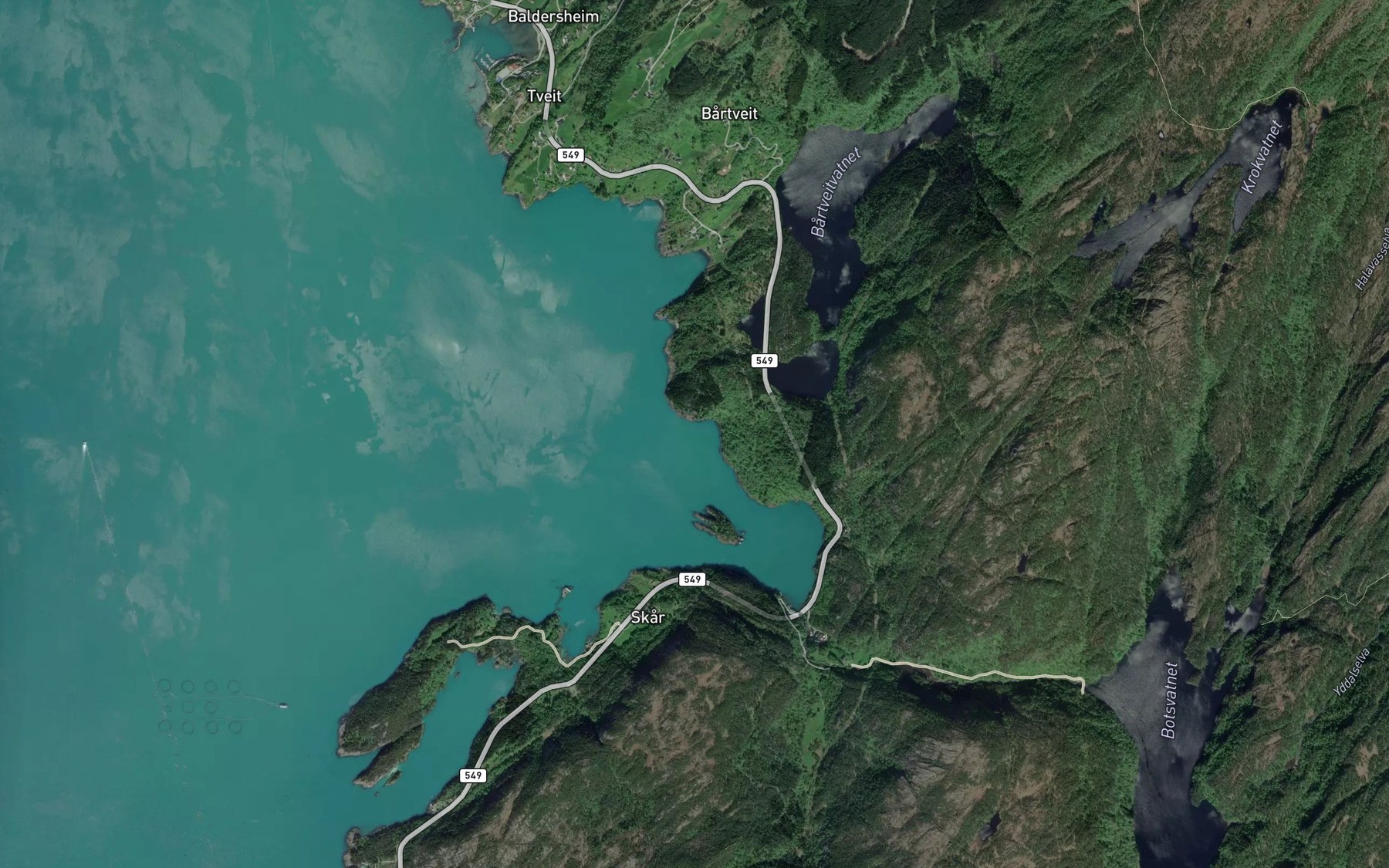 Satellite map of the Steinevika