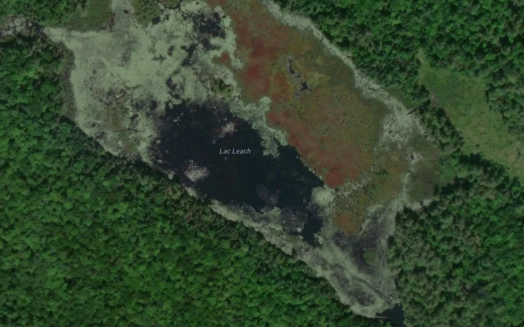 Satellite map of the Lac Leach