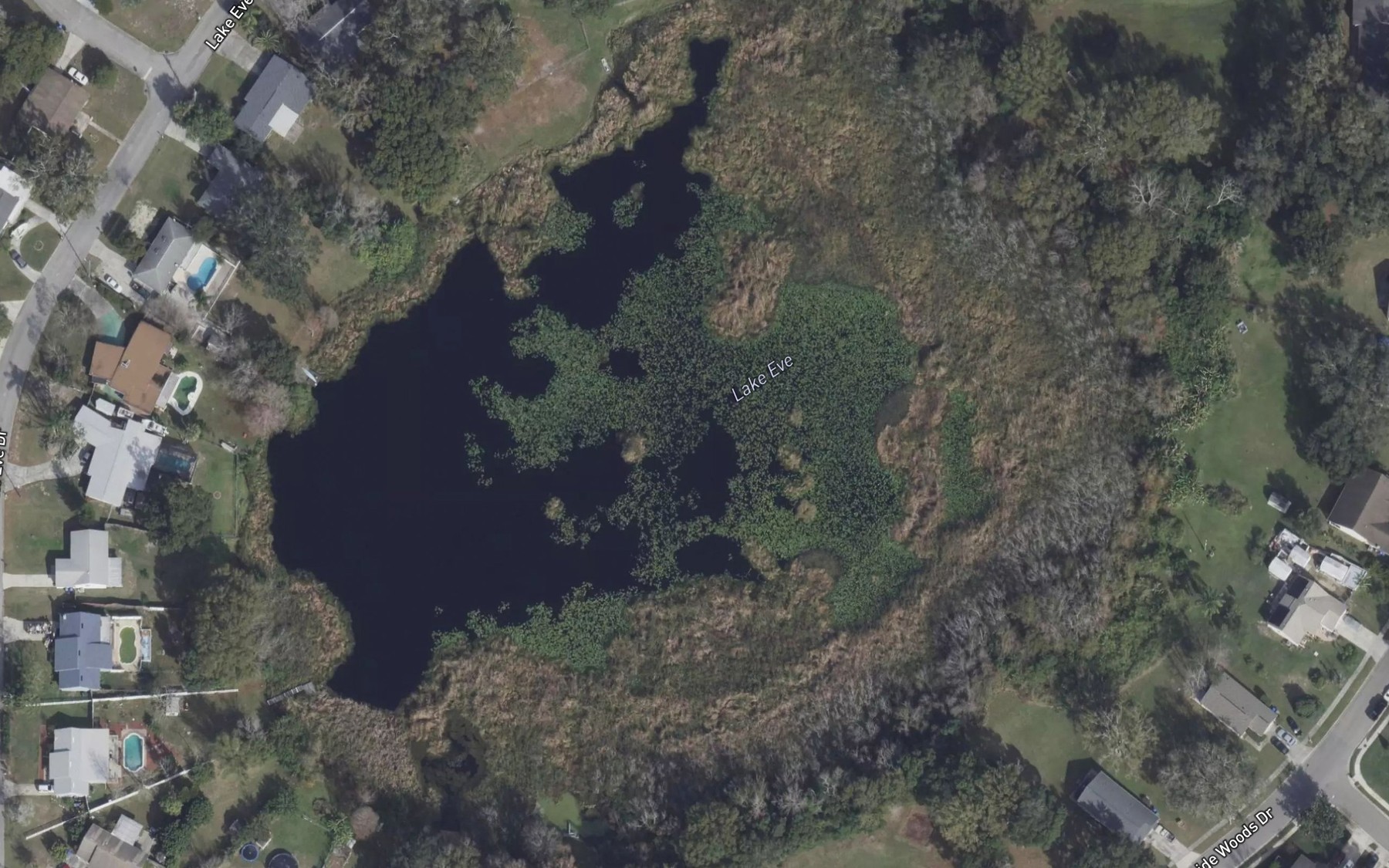 Satellite map of the Lake Eve