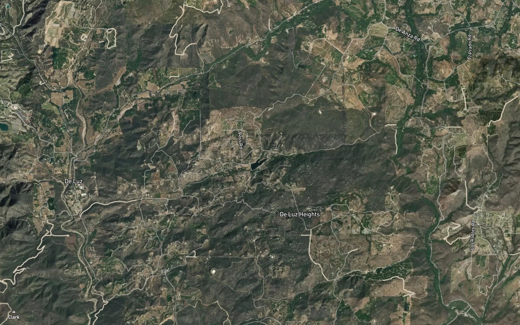 Satellite map of the Ross Lake