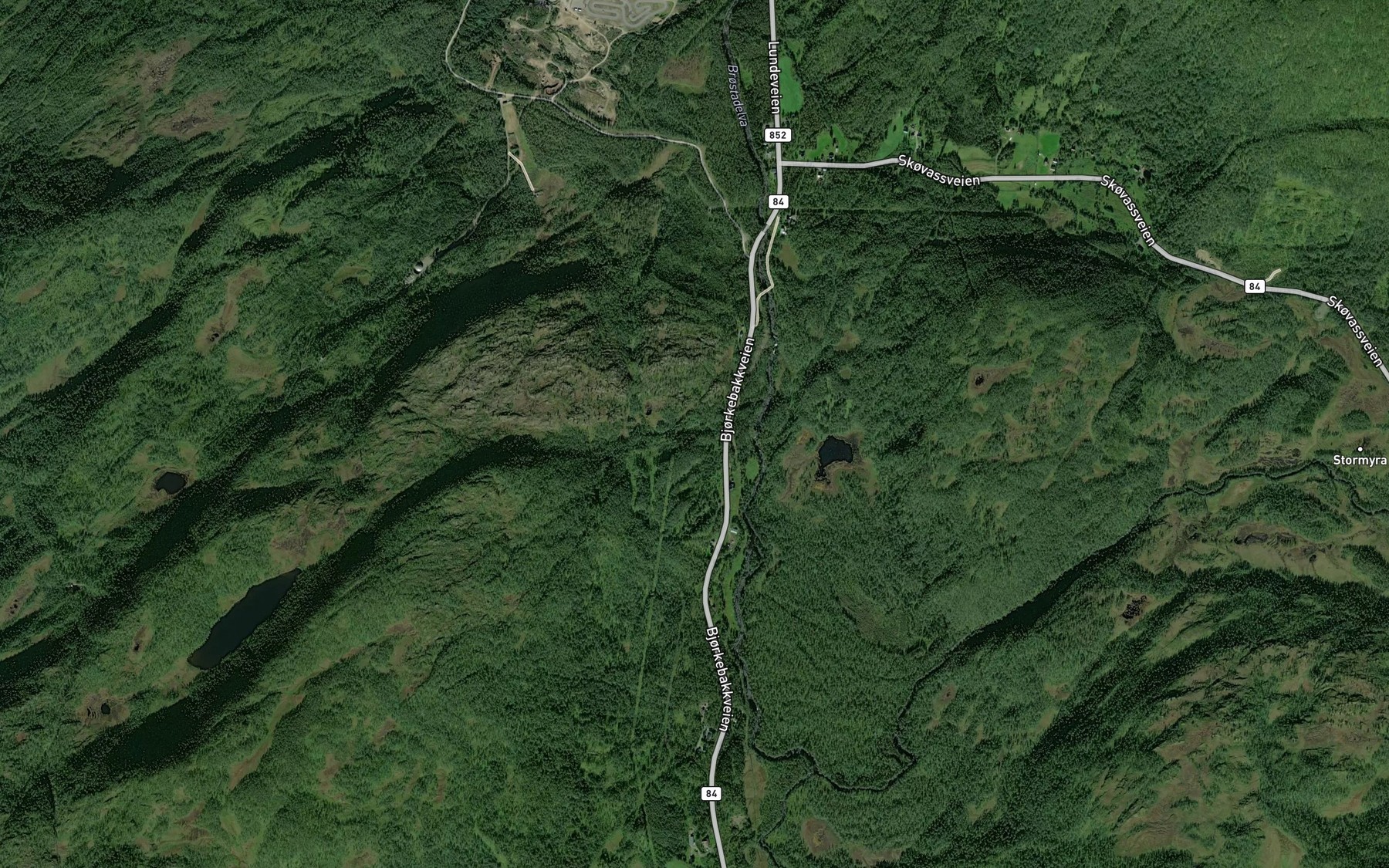 Satellite map of the Hans-Monsabekken