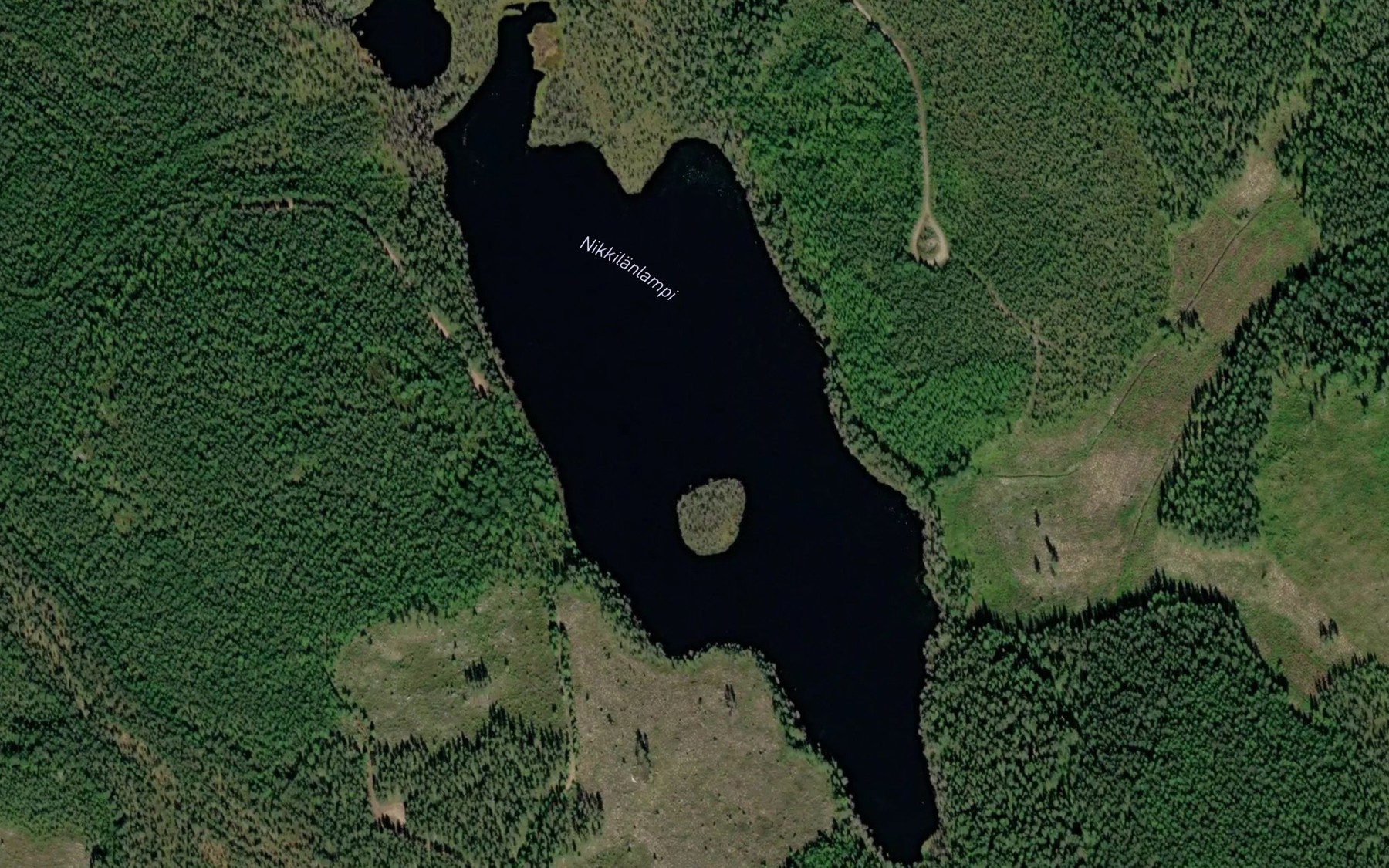 Satellite map of the Nikkilanlampi