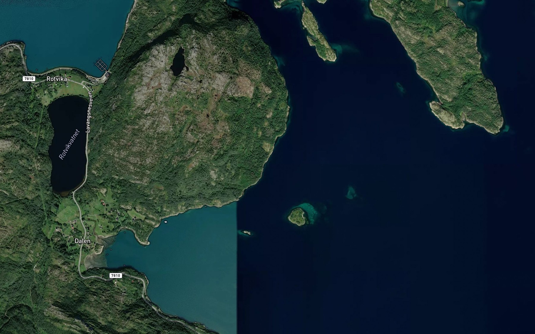 Satellite map of the Kubergvika