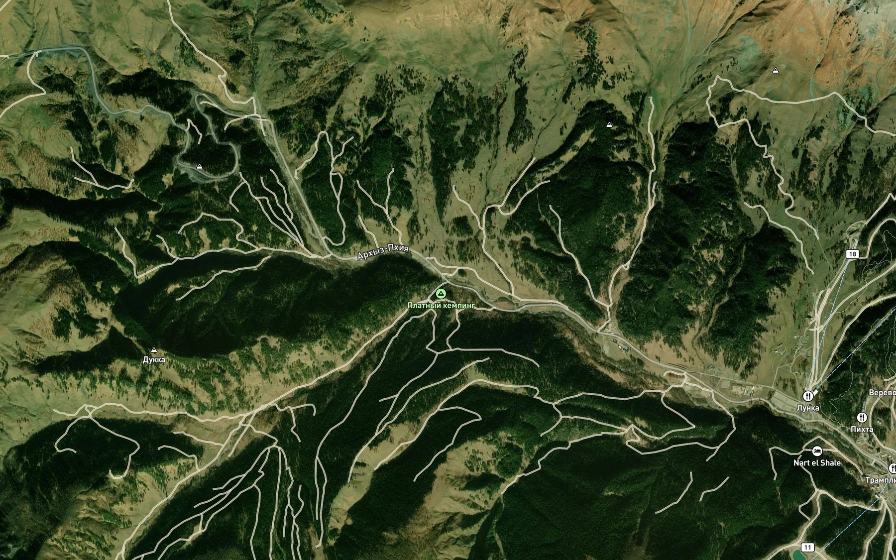 Satellite map of the Dukka