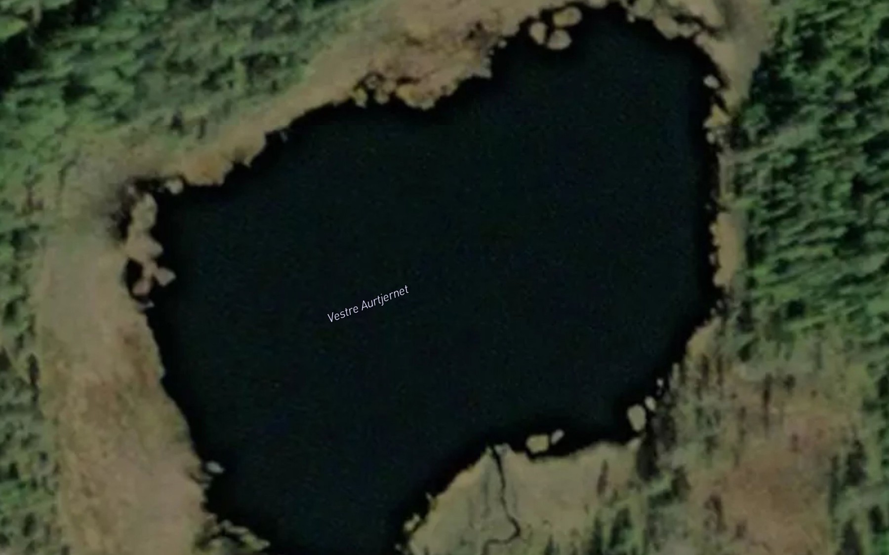 Satellite map of the Vestre Aurtjernet