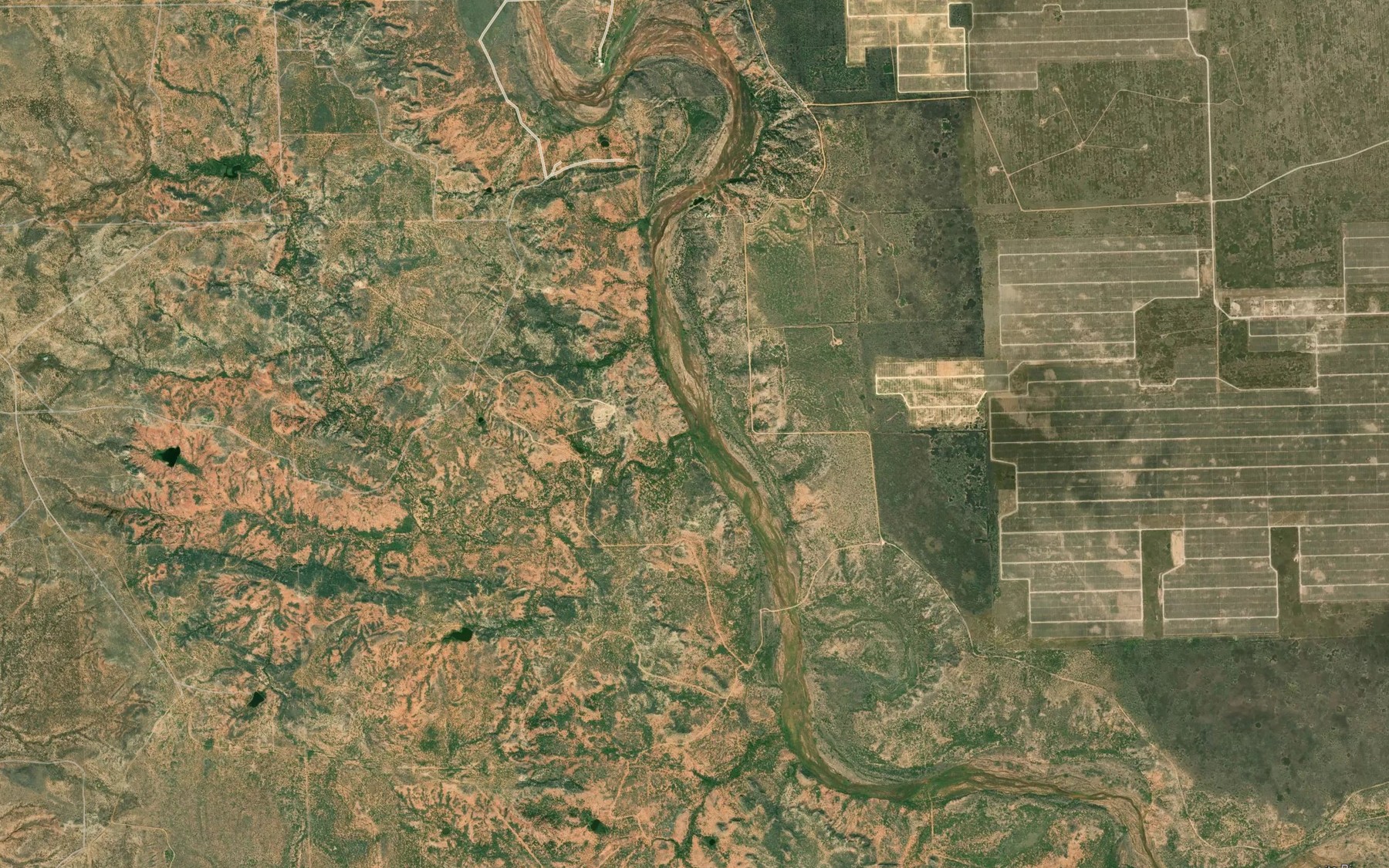Satellite map of the Twomile Creek