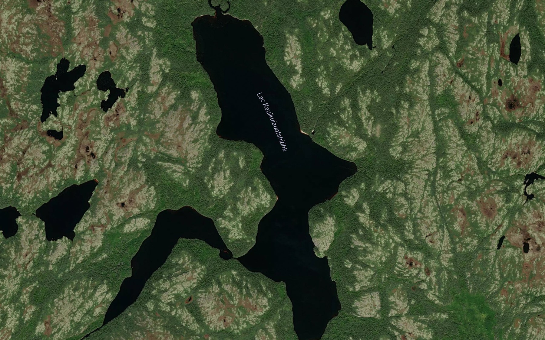 Satellite map of the Lac Kauikuiauatshitihk