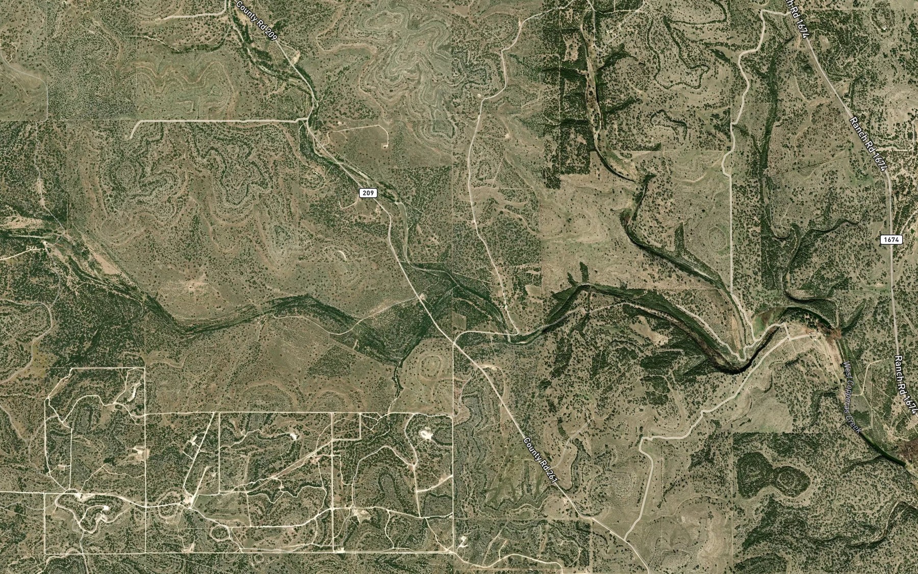 Satellite map of the Epps Creek