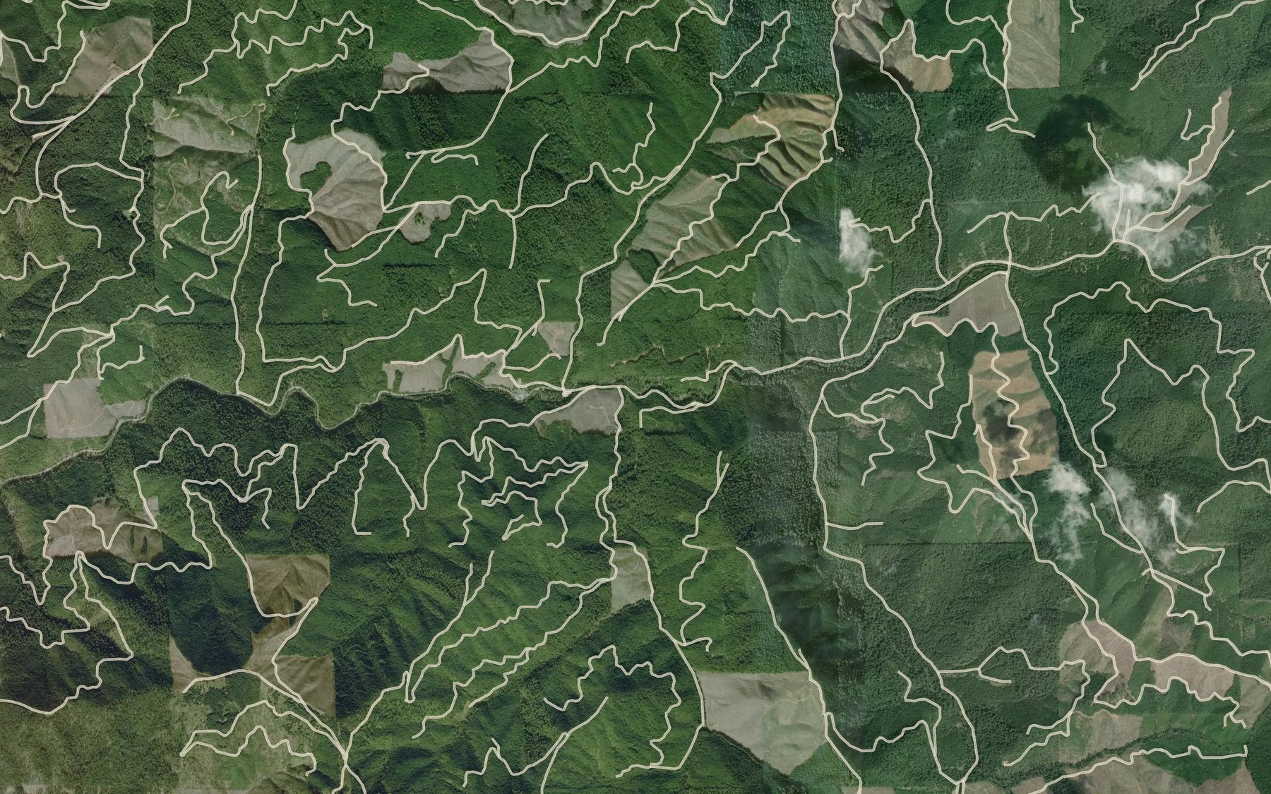 Satellite map of the Buck Creek