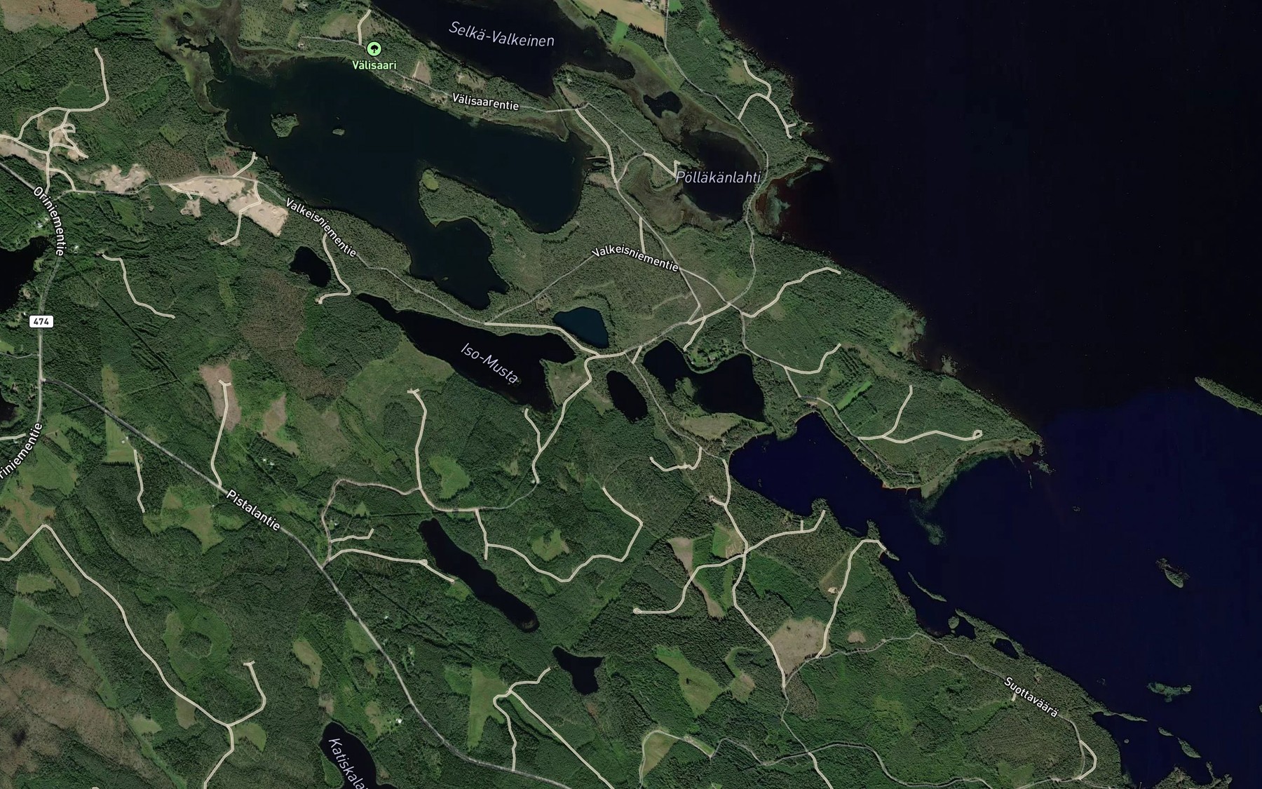 Satellite map of the Vehkalampi