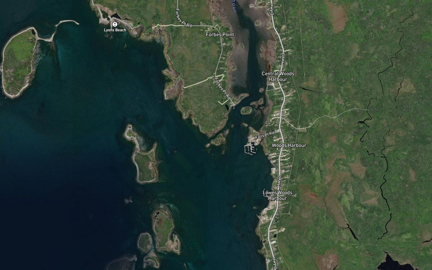 Satellite map of the Western Way