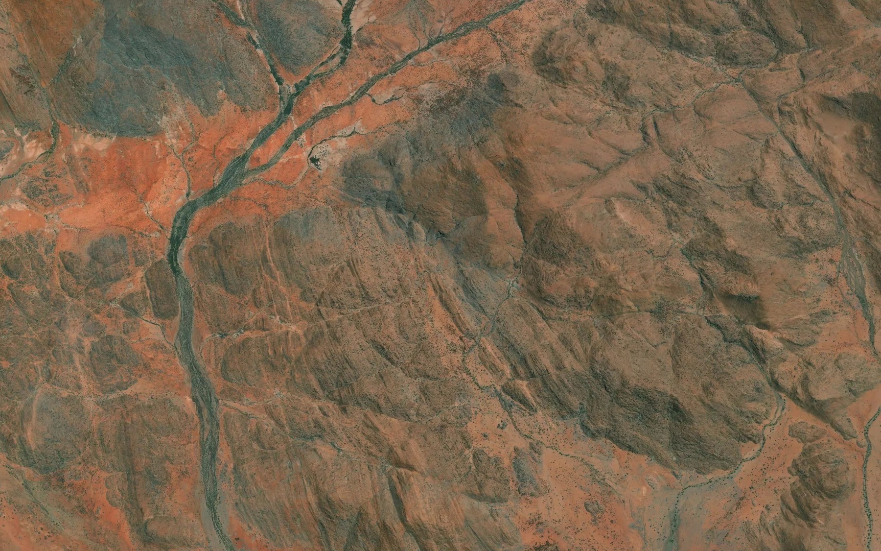 Satellite map of the Oowallina Spring
