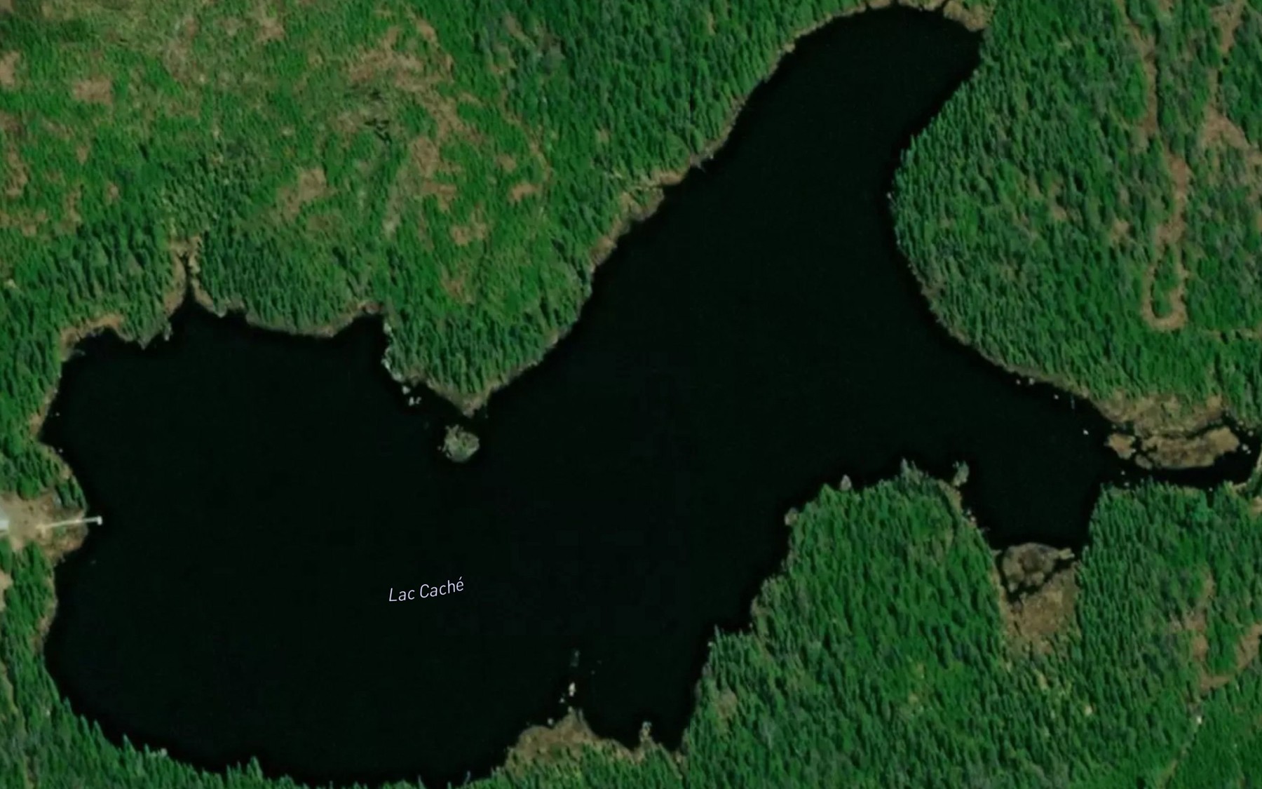 Satellite map of the Lac Cache