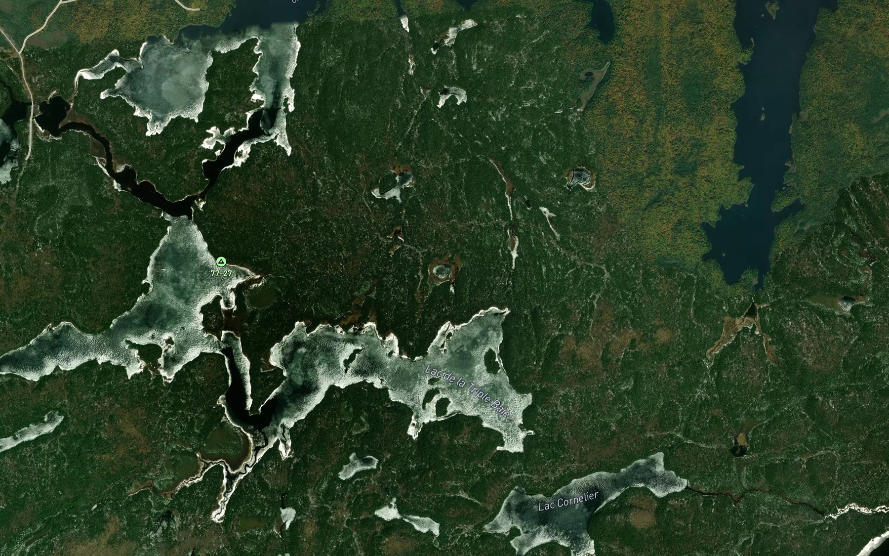 Satellite map of the Lac Gersie