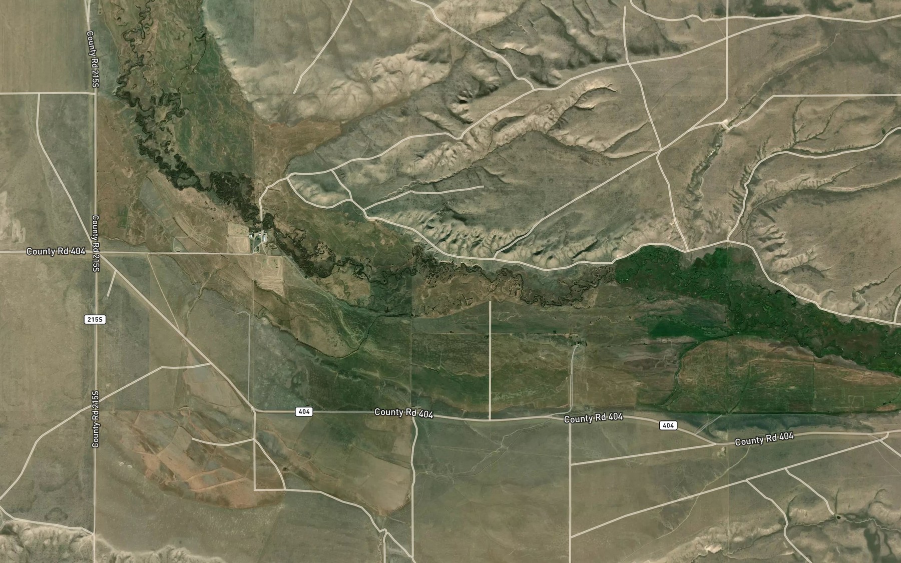 Satellite map of the Allen Ditch