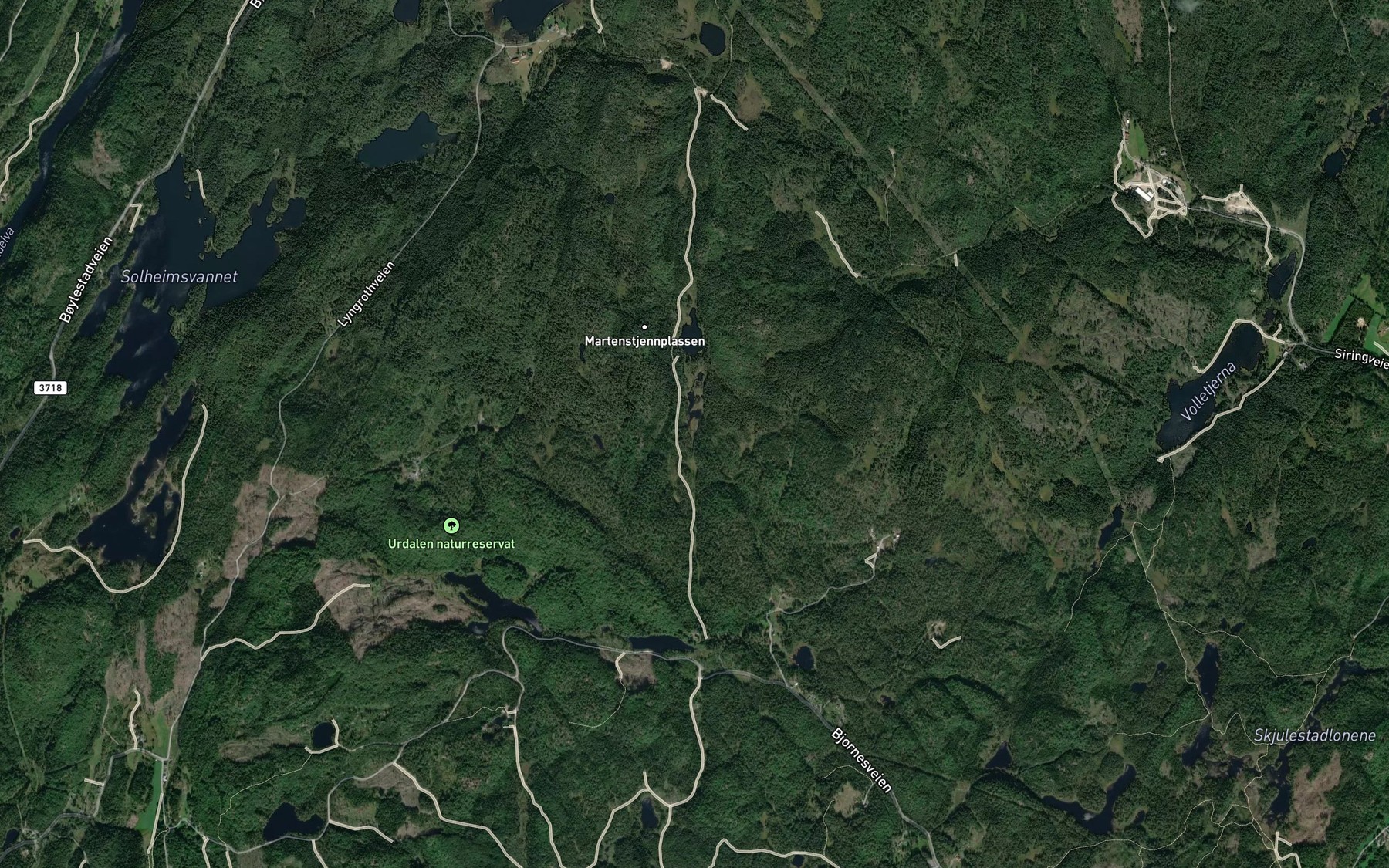 Satellite map of the Fiskebekken