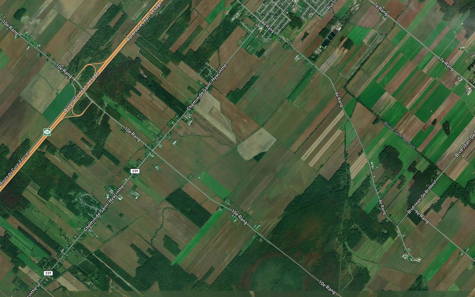 Satellite map of the Embranchement chez Bergeron