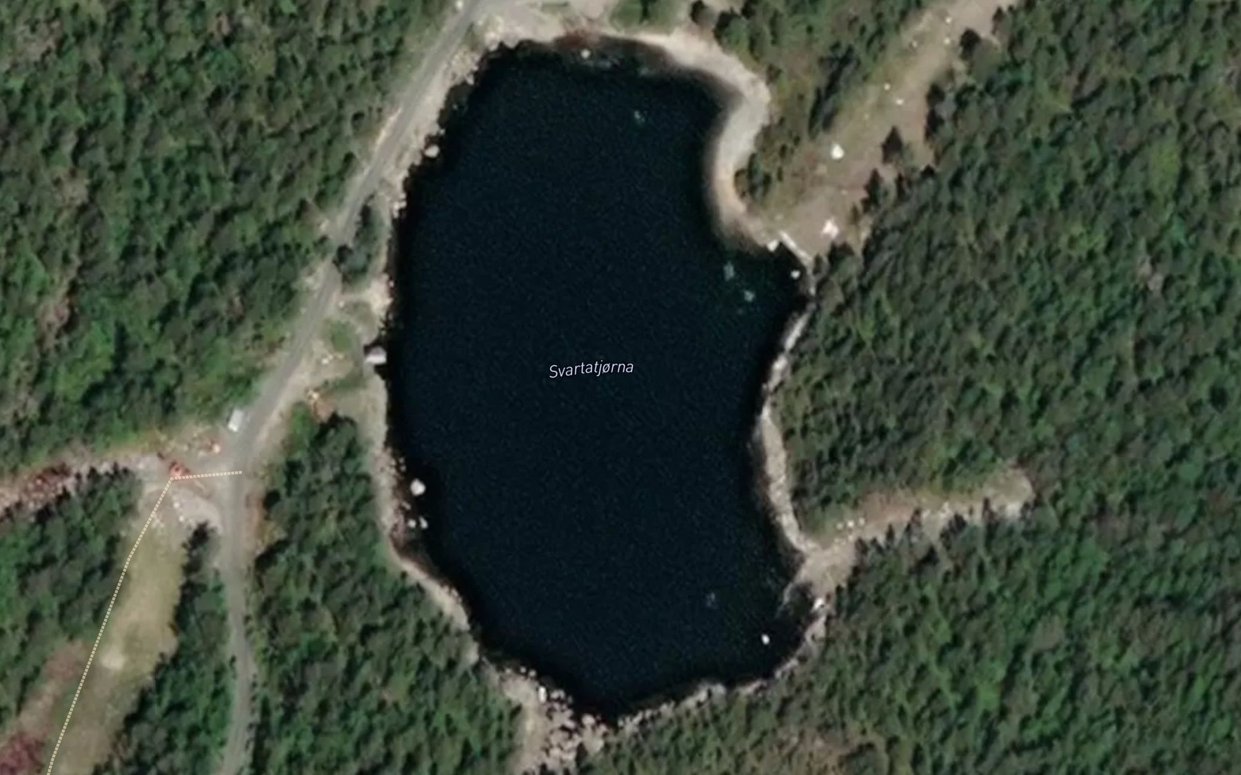 Satellite map of the Svartatjorna