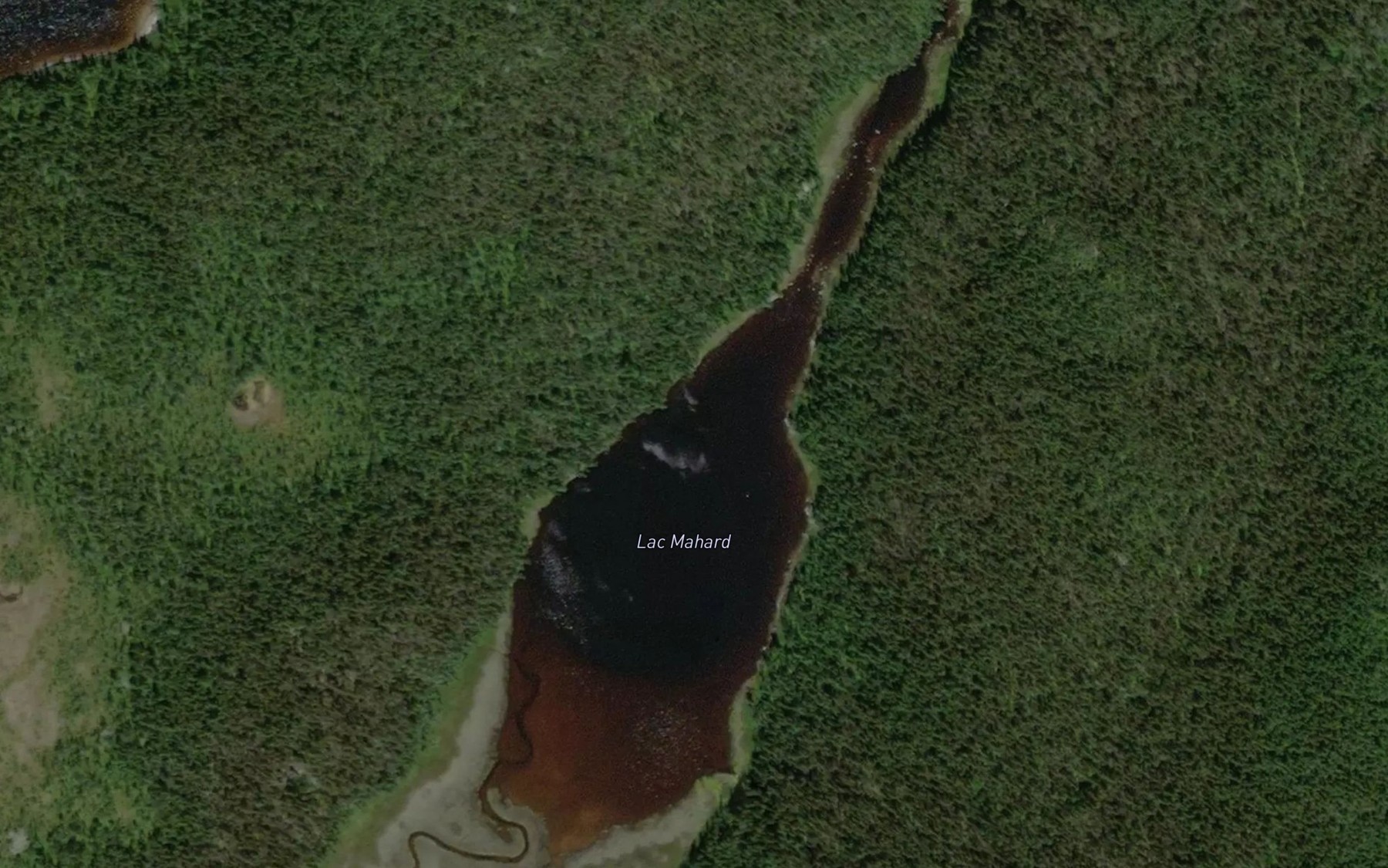Satellite map of the Lac Mahard
