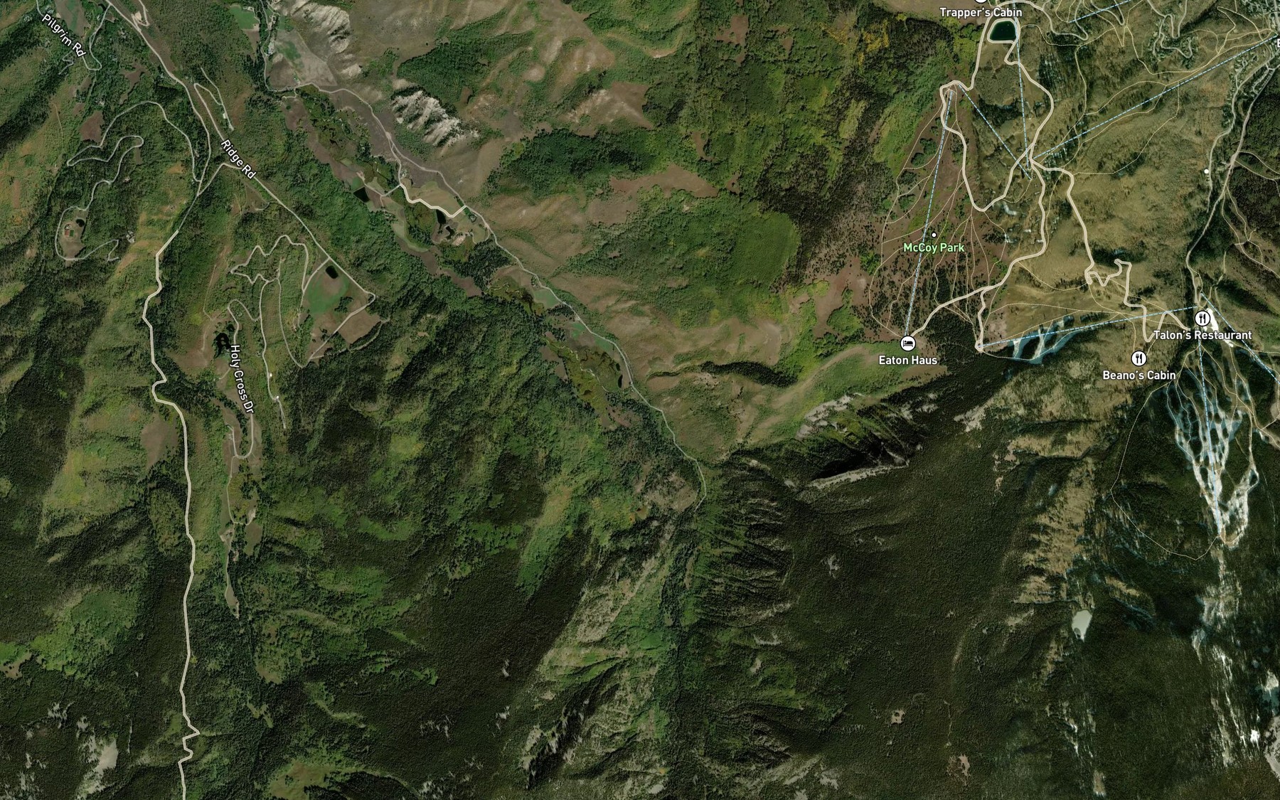 Satellite map of the Rock Creek