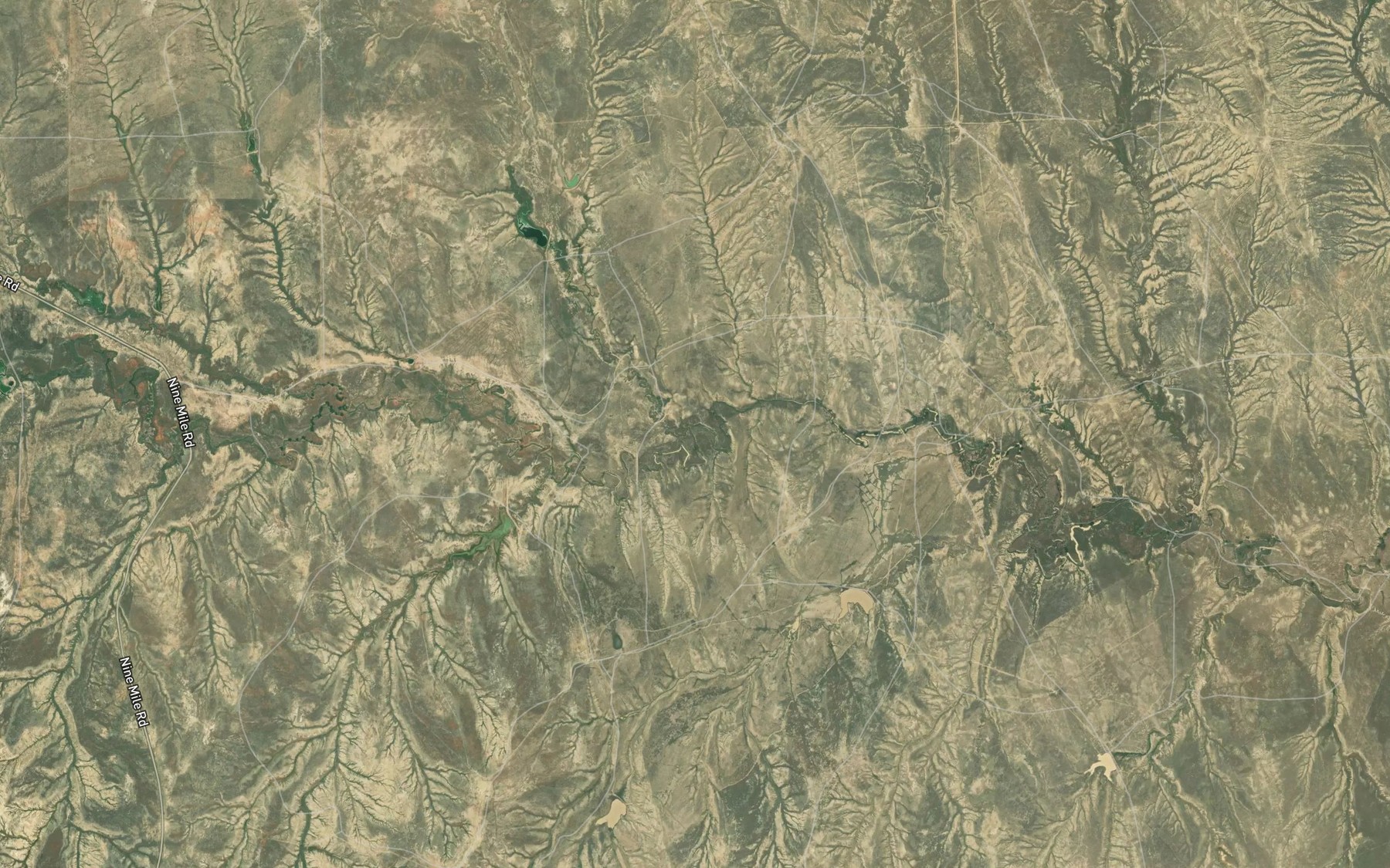 Satellite map of the Antelope Creek