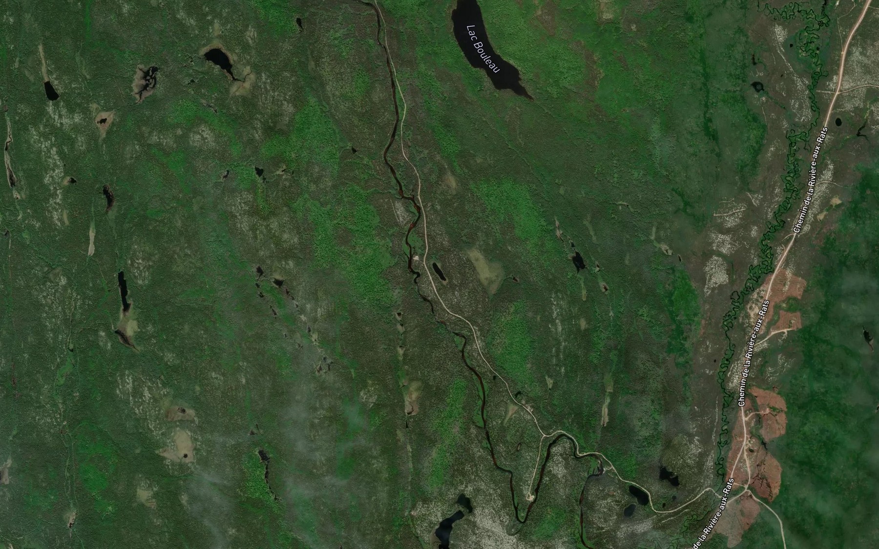 Satellite map of the Lac du Cordeau