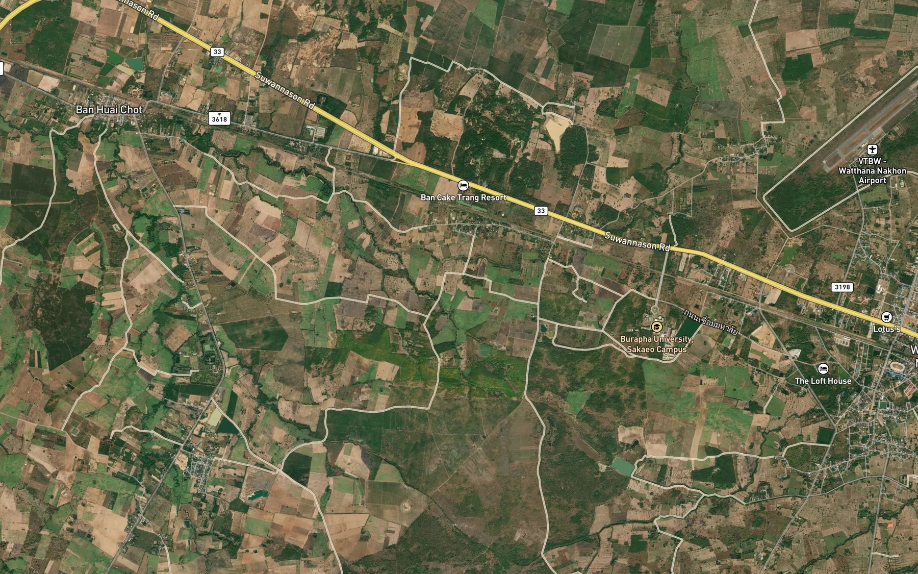 Satellite map of the Huai Nong Khu
