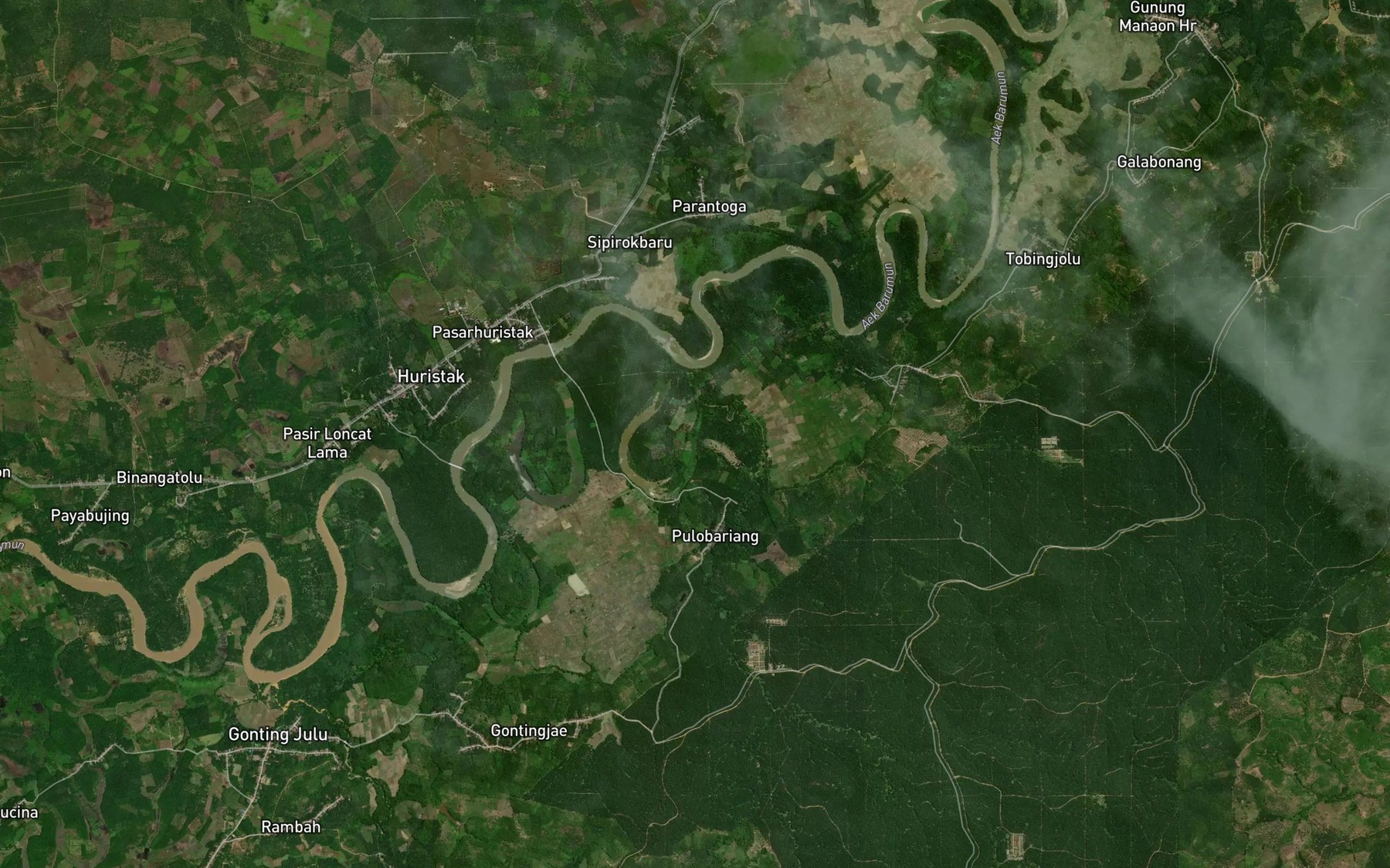 Satellite map of the Aek Korsik