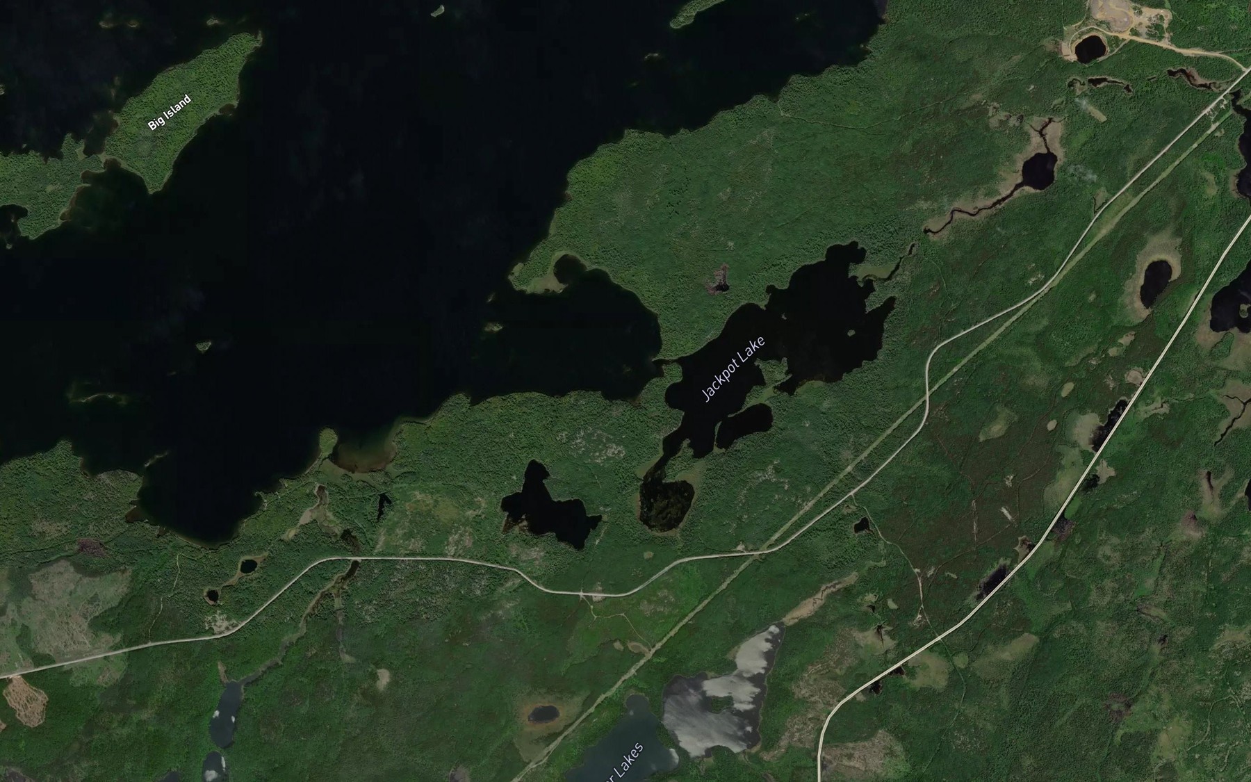 Satellite map of the Cluster Creek