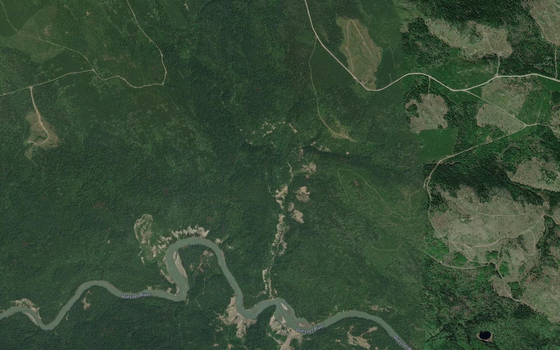 Satellite map of the Forks Creek