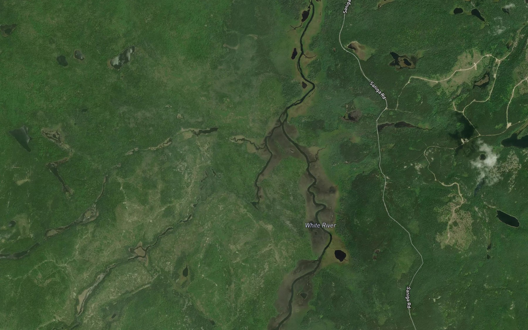 Satellite map of the Doss Creek