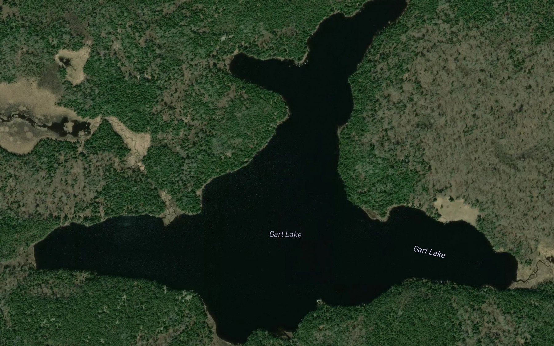 Satellite map of the Gart Lake