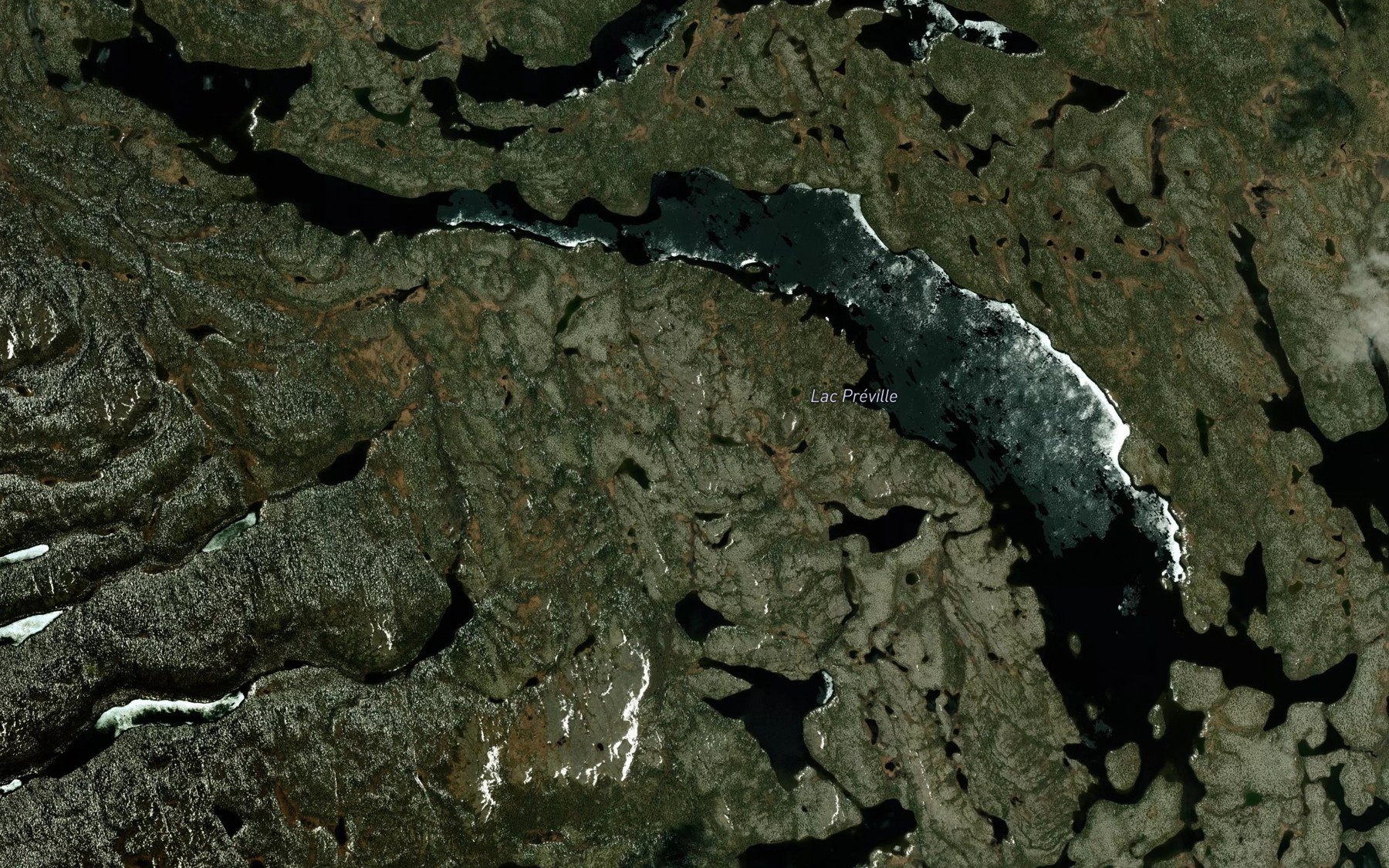 Satellite map of the Lac Preville