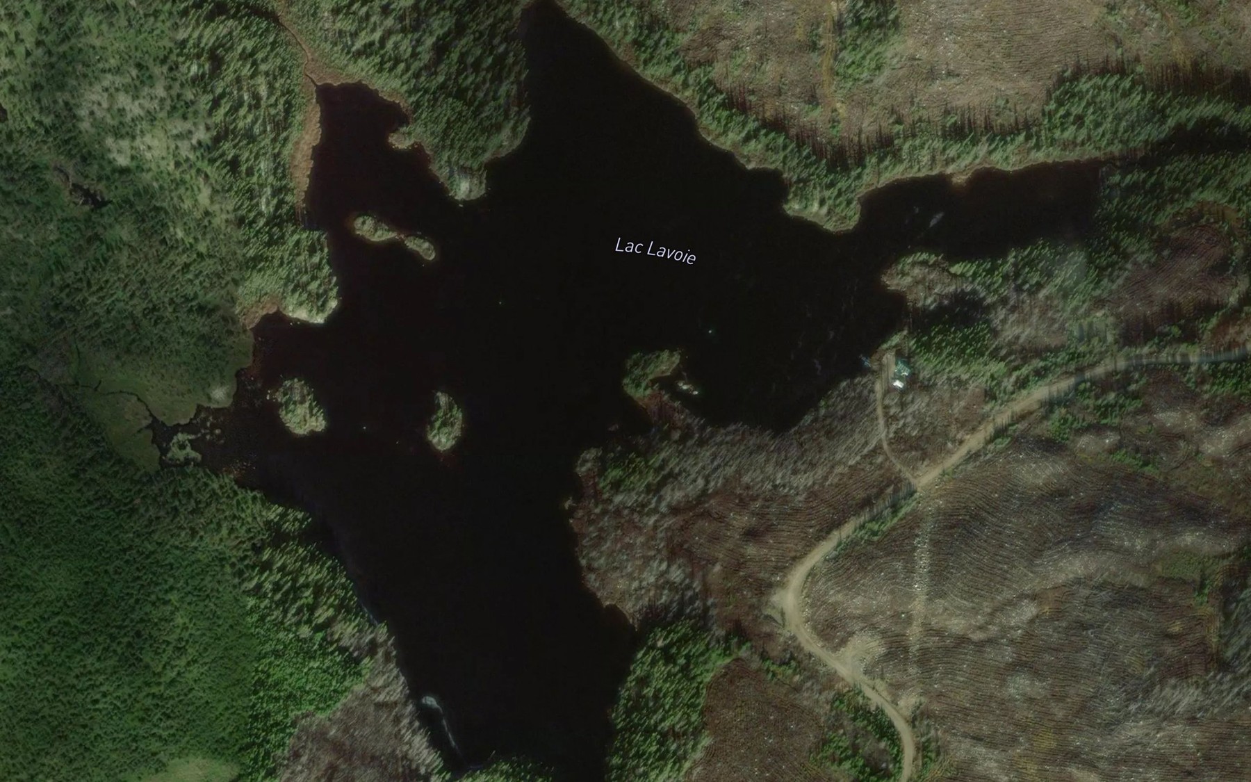 Satellite map of the Lac Lavoie