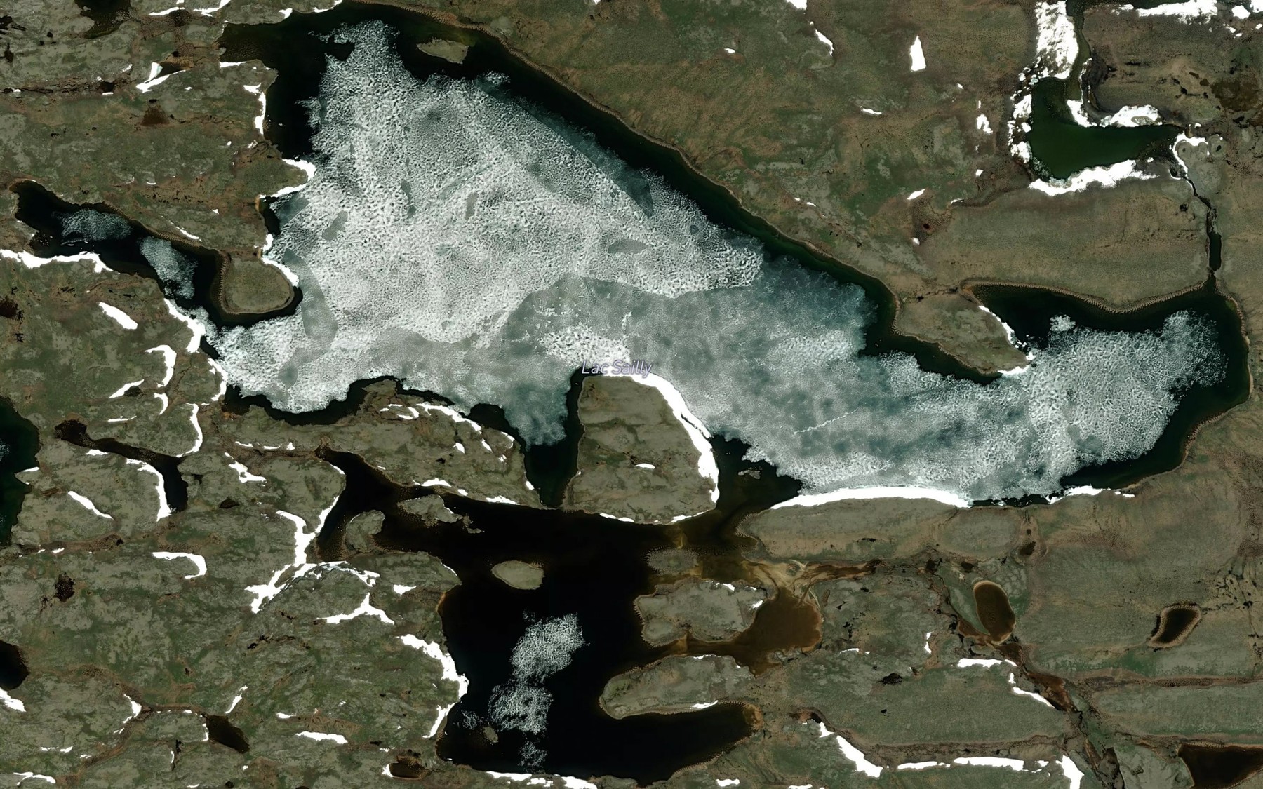 Satellite map of the Lac Sailly