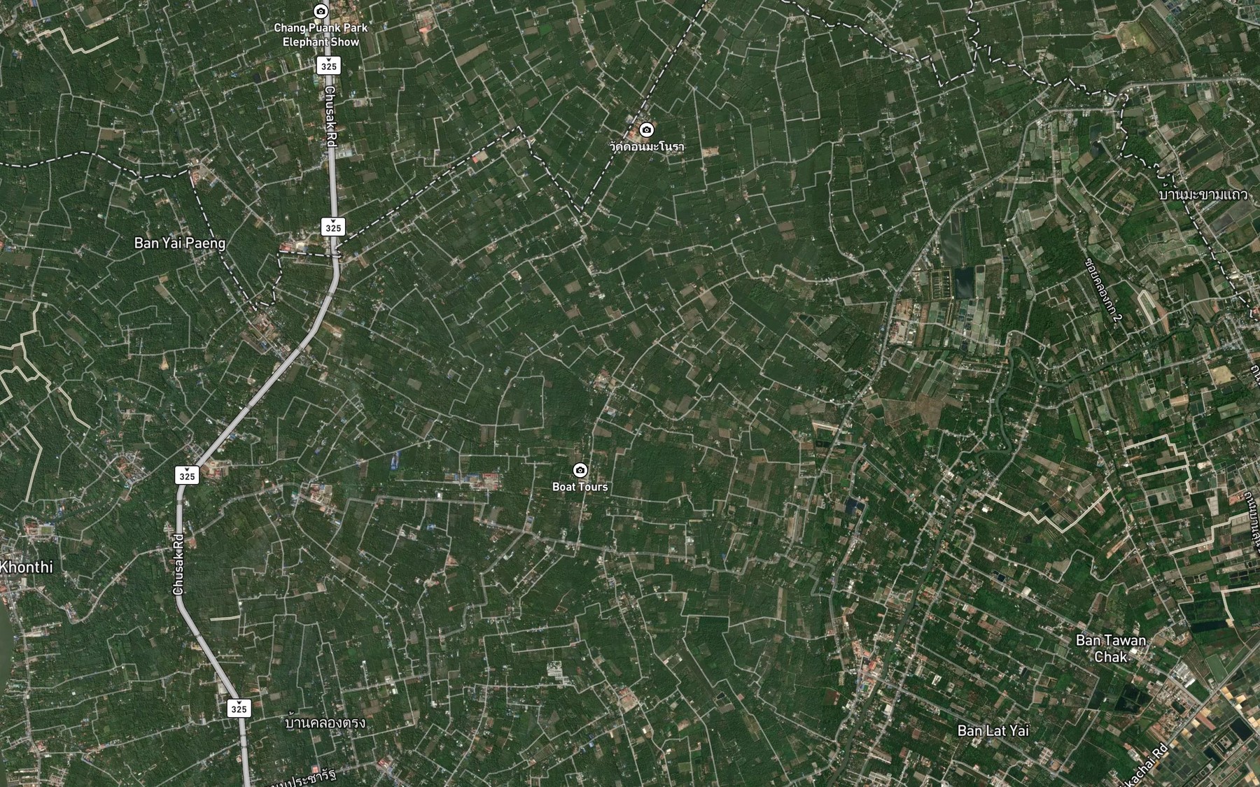Satellite map of the Khlong Bang Puen