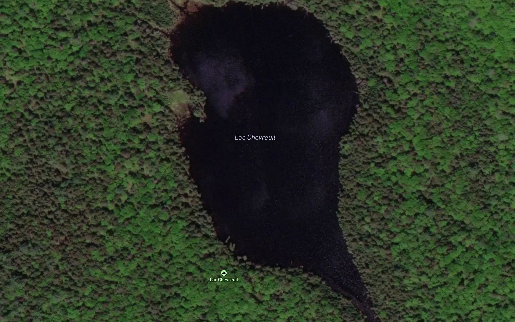 Satellite map of the Lac Chevreuil