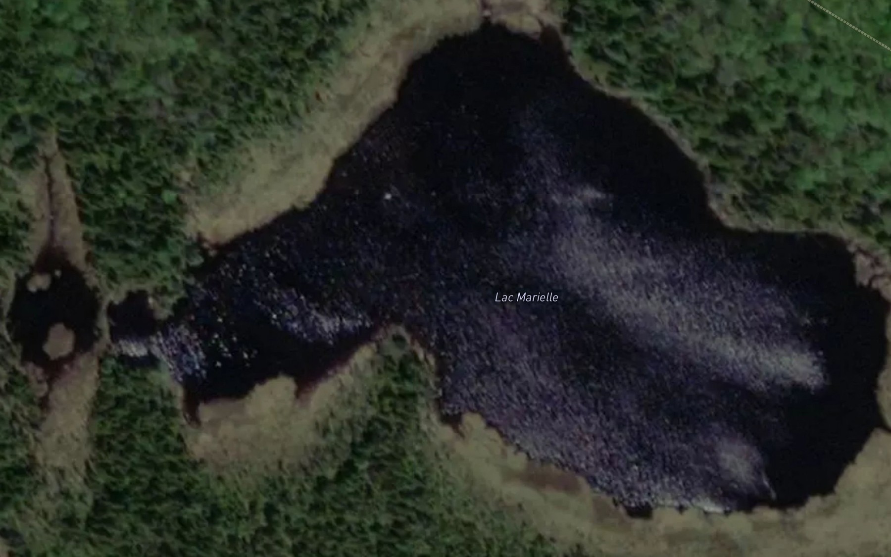 Satellite map of the Lac Marielle