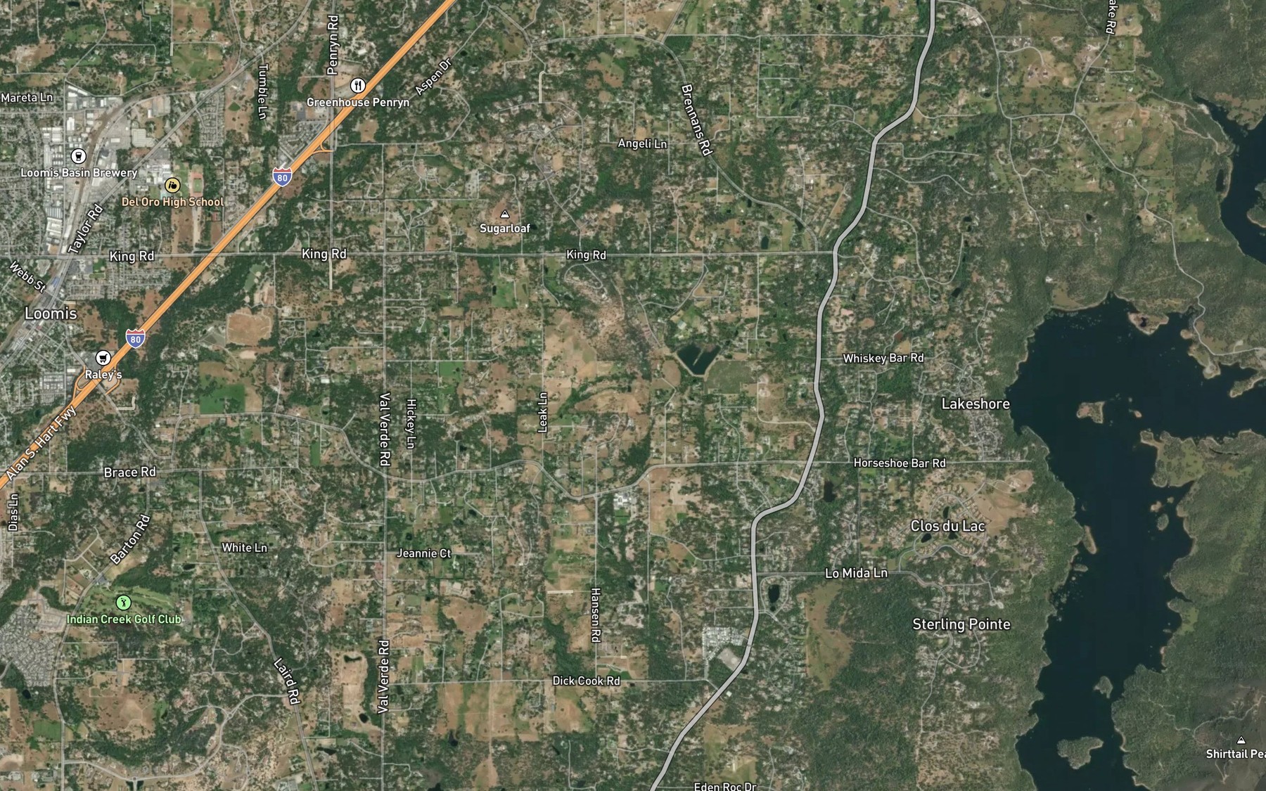 Satellite map of the Perry Canal