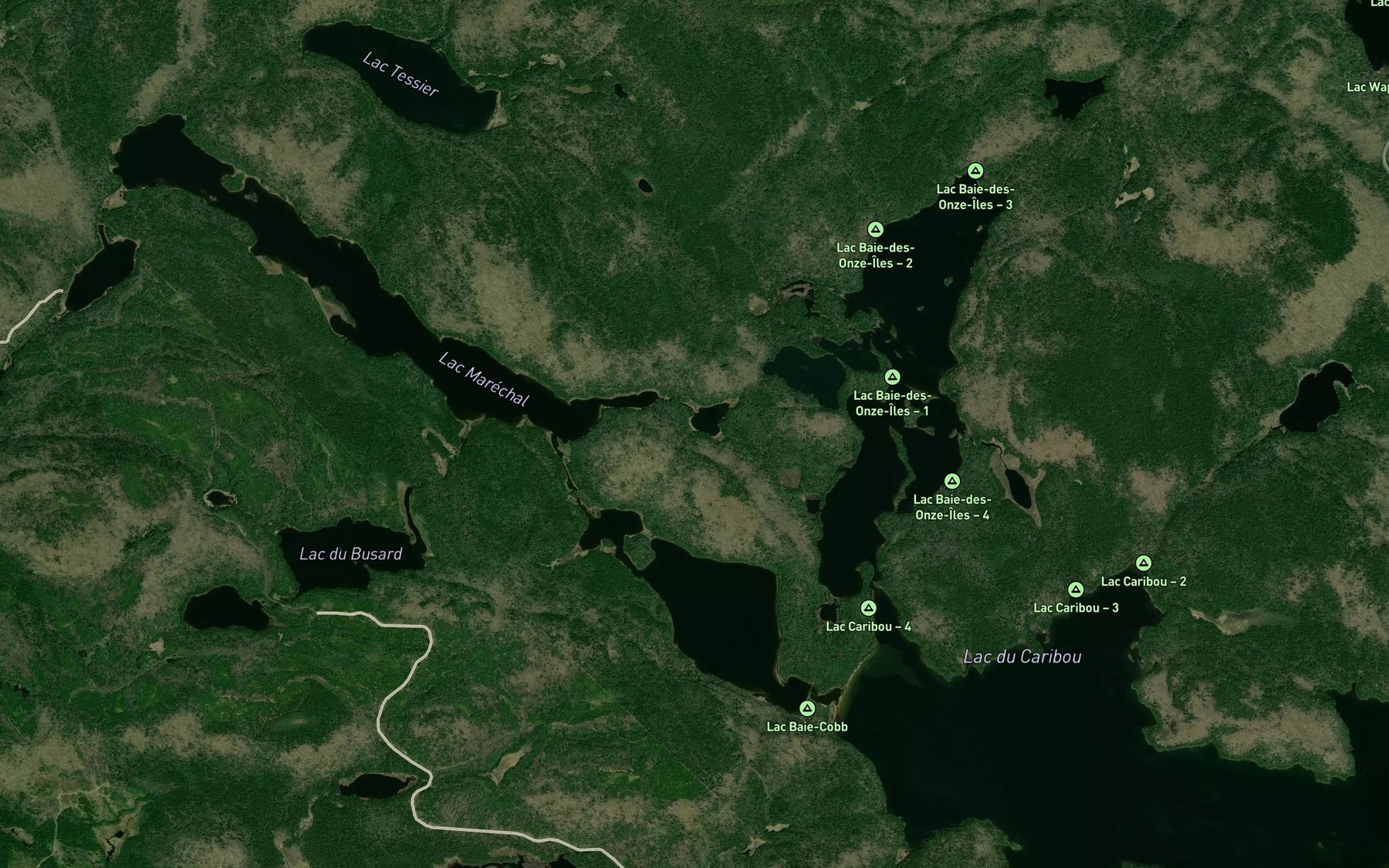 Satellite map of the Lac Droserie