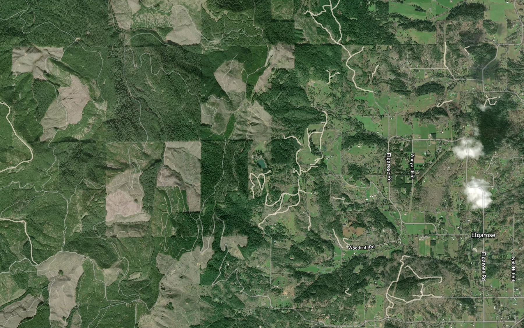 Satellite map of the Hawkins Lake