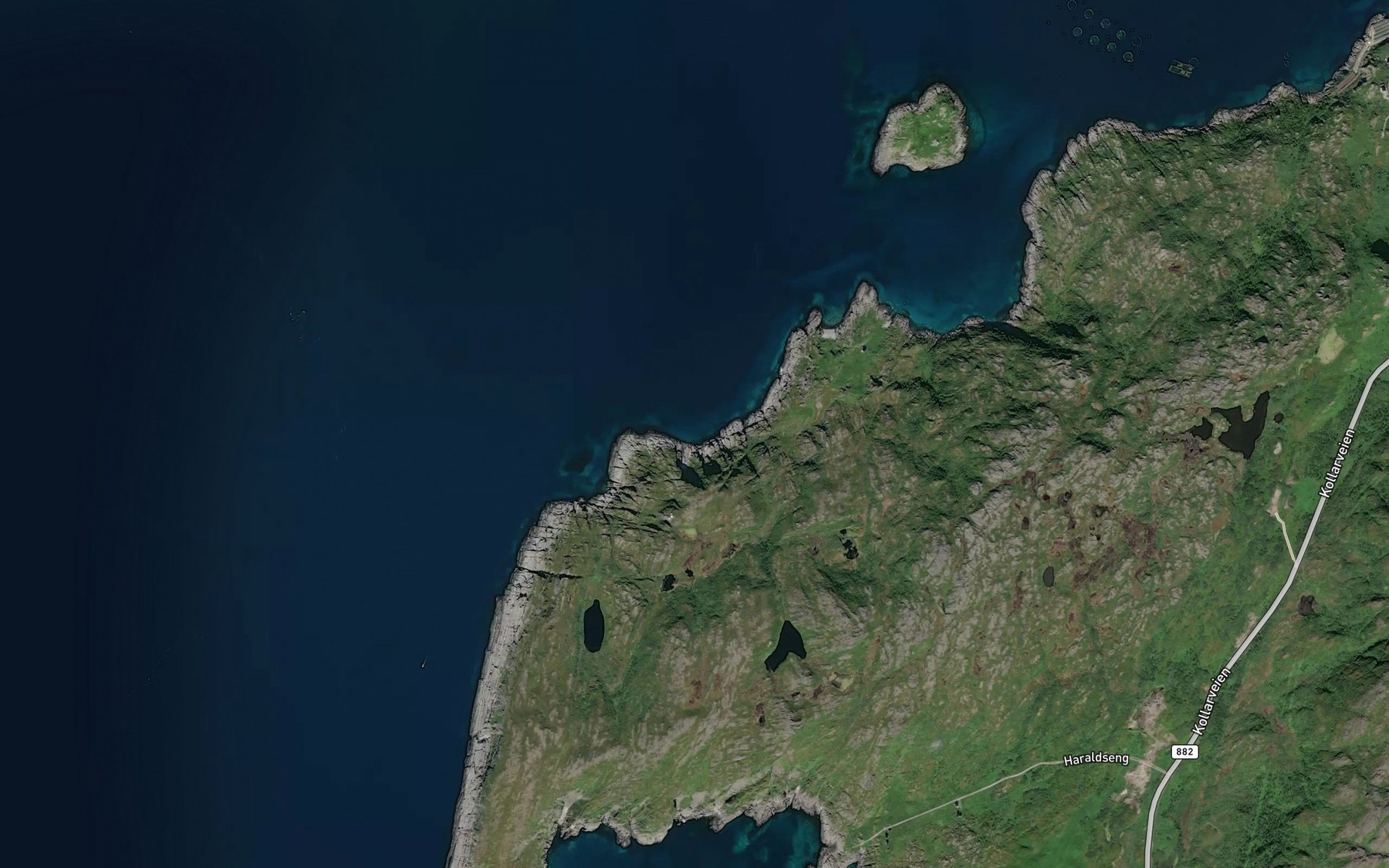 Satellite map of the Indre Saltkjeila