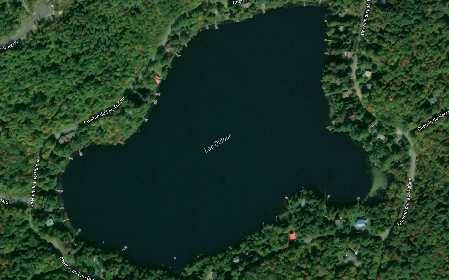 Satellite map of the Lac Dufour