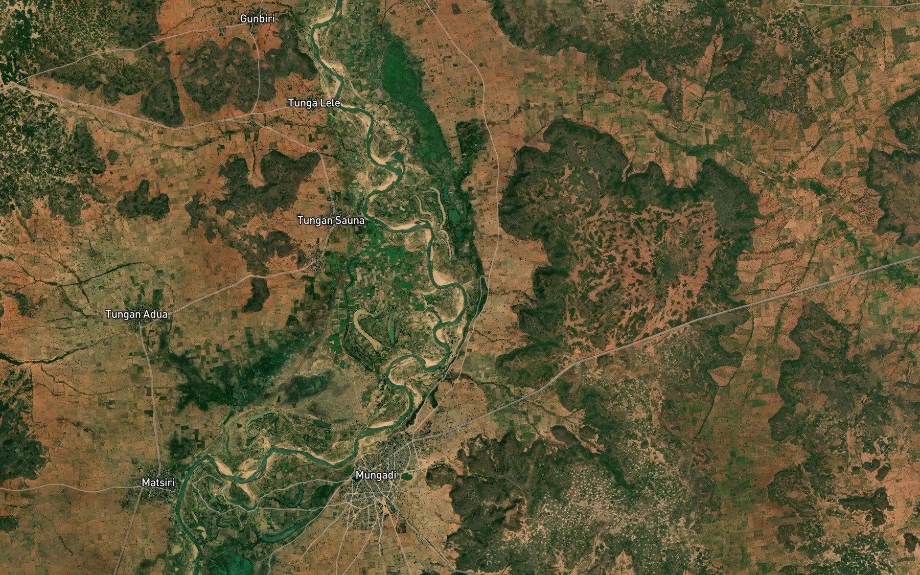 Satellite map of the River Mehuda