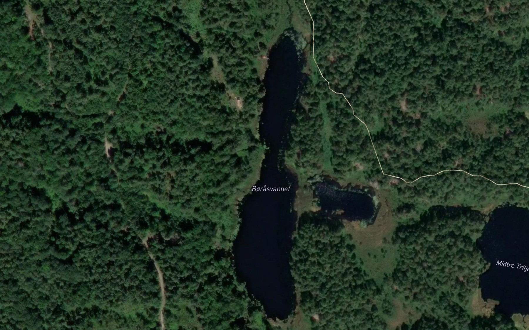 Satellite map of the Borasvatna
